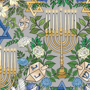 Hanukkah, the Festival of Lights (Silver Light large scale)