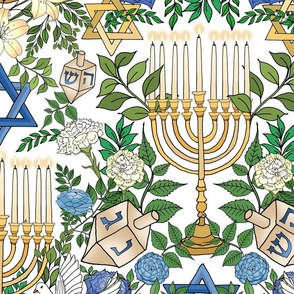 Hanukkah, the Festival of Lights (Bright White large scale)