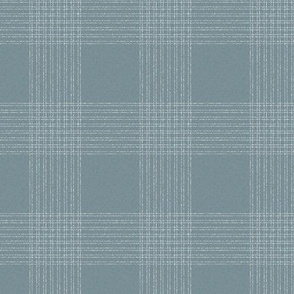 Crossover Plaid Dark small: Gray Blue & Cream Linear Plaid