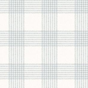 Crossover Plaid small: Gray Blue & Cream Linear Plaid