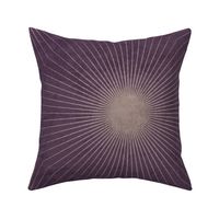 Whimsigothic purple diamond star bursts - coordinate for Art Nouveau Damask - extra large