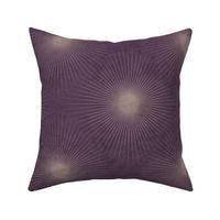 Whimsigothic purple diamond star bursts - coordinate for Art Nouveau Damask - mid-large