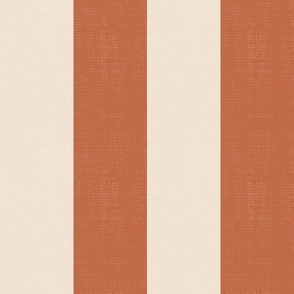 Basic Stripes (2" Stripes) - Topaz Terra Cotta and Pristine Off-White  (TBS216)