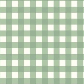 Small Scale Gingham Checker Happy Holidays Coordinate in Green