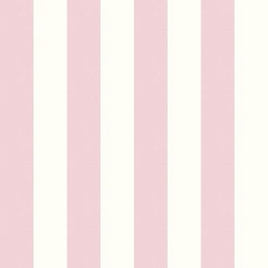 Basic Stripes (1" Stripes) - Plain Stripe - Cotton Candy Pink and Neutral White  (TBS216)