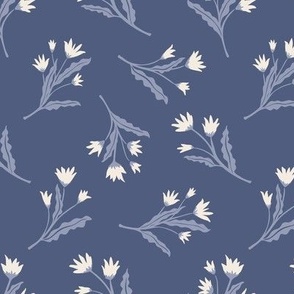 Tossed Flowers | Chinoiserie Blue | Casual Cottage Floral