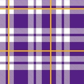Bigger Scale Team Spirit Basketball Plaid in LA Los Angeles Lakers Colors Purple and Yellow Gold 