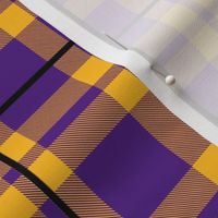 Bigger Scale Team Spirit Basketball Plaid in LA Los Angeles Lakers Colors Purple and Yellow Gold 