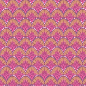 S - Geometric Floral - Pink Purple Light Blue