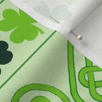 Shamrocks and Celtic Knot Hearts - Green