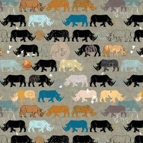 Ngorongoro Rhinos (Blue) xxxsml