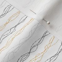 Abstract pencil sketch curvy lines in halloween tones - small