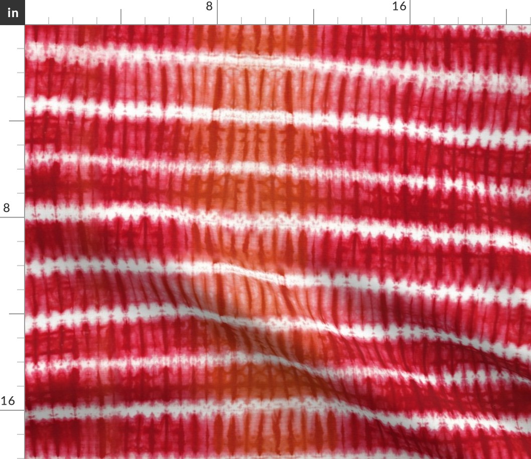 medium // Tie dye stripes in red