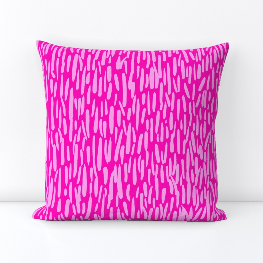 Pink Grass Pattern Big Modern Abstract Botanical Nature Garden Patio Picnic Fuschia Retro Scandi Swiss Danish Mid-Century