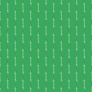 abstract geometric stripes stems on bright green background SMALL