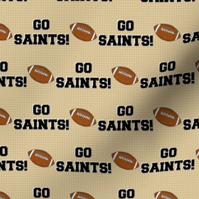 Medium Scale Team Spirit Football Go Saints! New Orleans Colors Old Gold and Black