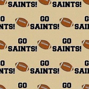 Medium Scale Team Spirit Football Go Saints! New Orleans Colors Old Gold and Black