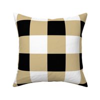 Large Scale Team Spirit Football Checkerboard in New Orleans Saints Colors Old Gold and Black 