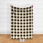 Large Scale Team Spirit Football Checkerboard in New Orleans Saints Colors Old Gold and Black 