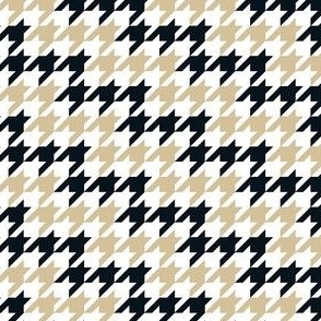 Small Scale Team Spirit Football Houndstooth in New Orleans Saints Colors Old Gold and Black