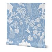 elephant jungle/blue with texture