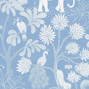 elephant jungle/blue with texture