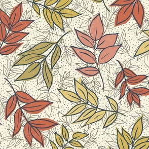 Leaves in red