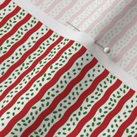 Small Scale Christmas Tree Snack Cake Frosting and Sprinkle Stripe