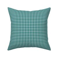 Night Swim Green- Gingham- Extra Large- 1 8 Inch- Buffalo Plaid- Vichy Check- Emerald Checked- Linen Texture- Cozy Cottage- Cottagecore- Winter- Teal