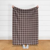 Molasses Dark Brown- Gingham- Extra Large- 2 Inches- Buffalo Plaid- Vichy Check- Neutral Checked- Linen Texture- Fall- Autumn-Thanksgiving- Cozy Cottage- Cottagecore- Earthy Tones