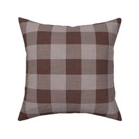 Molasses Dark Brown- Gingham- Extra Large- 2 Inches- Buffalo Plaid- Vichy Check- Neutral Checked- Linen Texture- Fall- Autumn-Thanksgiving- Cozy Cottage- Cottagecore- Earthy Tones