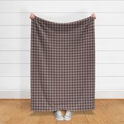 Molasses Dark Brown- Gingham- Extra Large- 1 Inch- Buffalo Plaid- Vichy Check- Neutral Checked- Linen Texture- Fall- Autumn-Thanksgiving- Cozy Cottage- Cottagecore- Earthy Tones