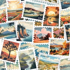 travel stamps - visit america