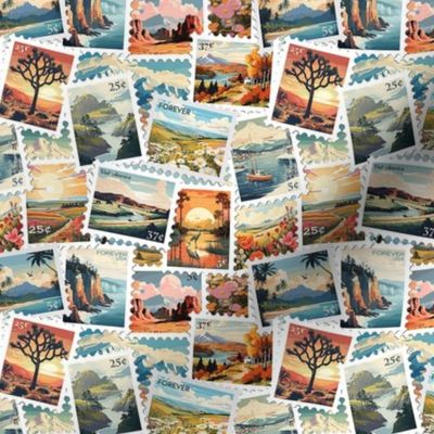 travel stamps small scale - 1-1.5in stamps