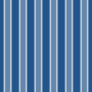 Cobalto Blue Monochromatic Vertical Stripes Cobalt Small