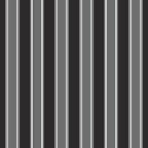 Carbone Gray Monochromatic Vertical Stripes  Charcoal Small Scale