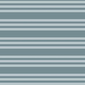 Gray Blue Bandy Stripe dark: Coastal Blue Horizontal Stripe
