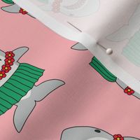 Hula Sharks - pink - LAD23