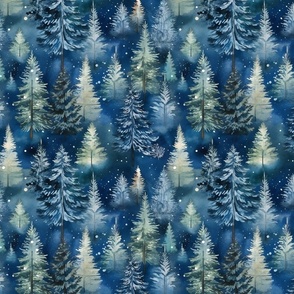 Enchanted Frosty Forest – Blue - New