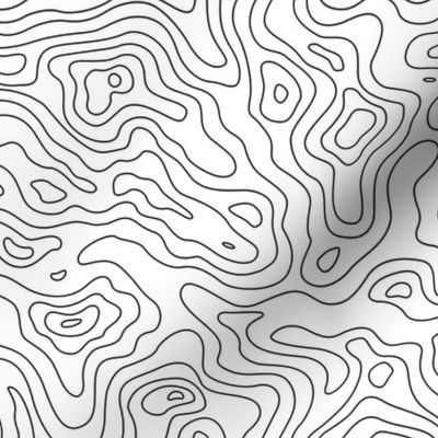 Topographic Map - Land FingerPrint - Minimalist mountains - landscape nature altitude map - Mountain Heights - map black and white
