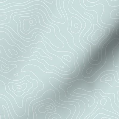 Topographic Map - Land FingerPrint - Minimalist mountains - landscape nature altitude map - Mountain Heights - light blue and white