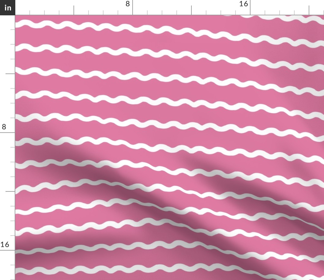 Jumbo // White Stripes on Magenta Pink