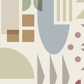 abstract geo - pretty muted palette - midcentury modern