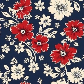 Cherry Picking - Red Floral