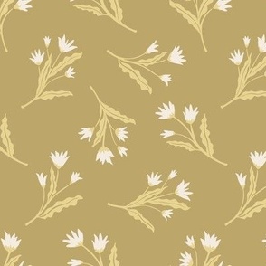 Tossed Flowers | Dijon Gold and Yellow | Casual Cottage Floral