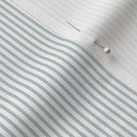 Beefy Pinstripe: Foggy Blue & White Thin Stripe, Tiny Stripe