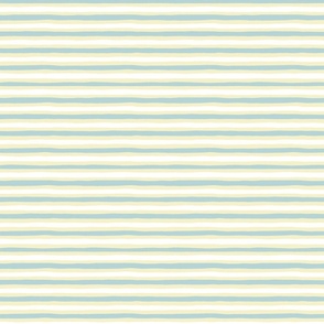 Pastel blue, pale yellow and white horizontal stripes, hand drawn XS