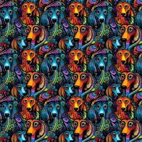 Dachschund Colorful Pattern