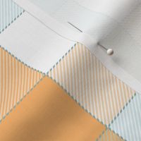 Cozy Twill Plaid / Apricot Yellow Ice Blue Small