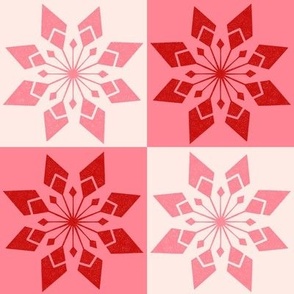 Snowflake checkerboard Candy LARGE